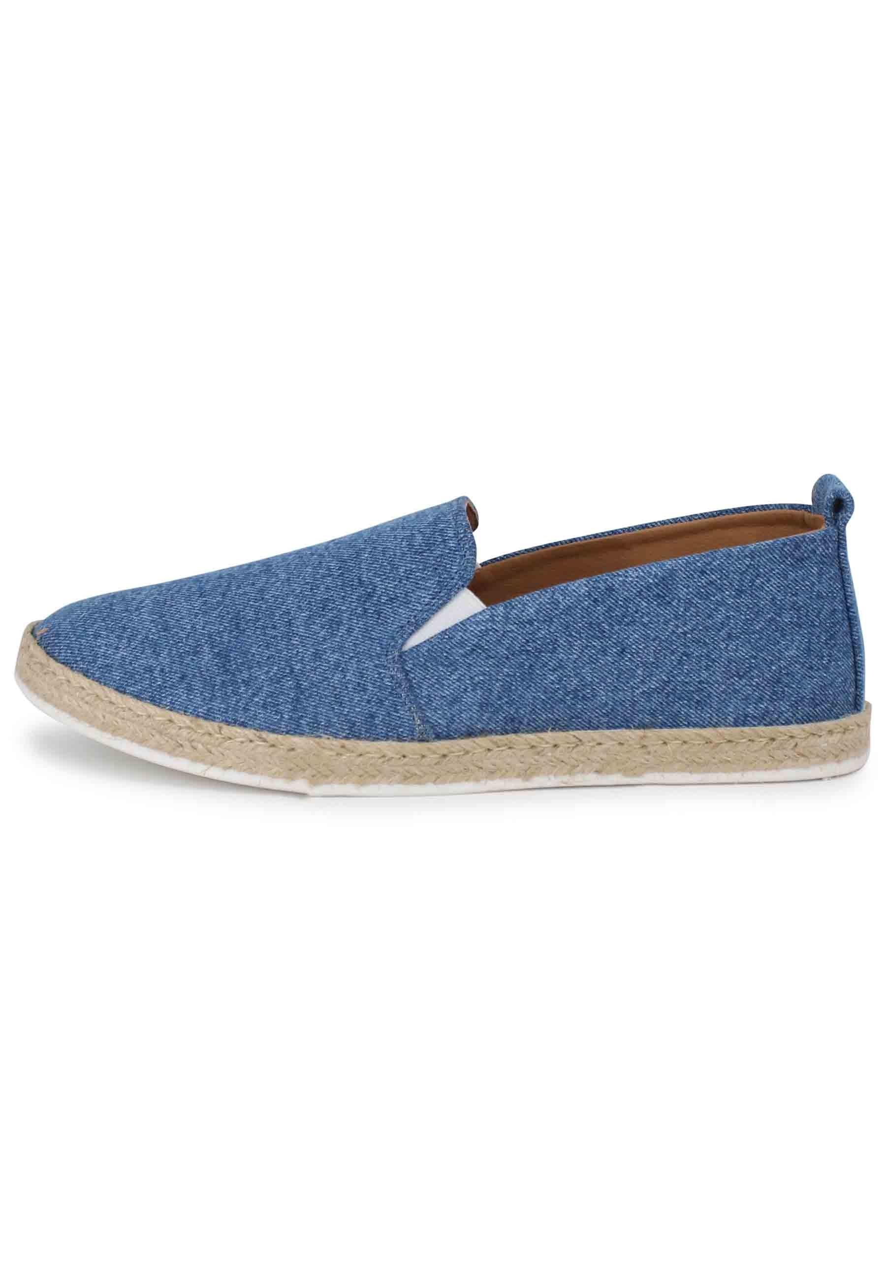Mocassini espadrillas uomo in canvas blu denim SP6529 003 Spark for Spatarella 