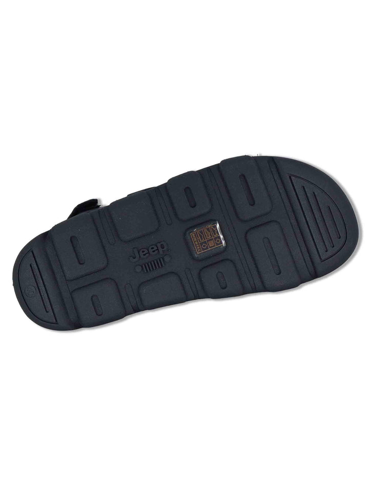 Sandali uomo Dayrona in eco pelle nera con fasce regolabili e cinturino posteriore JM61121A 062 Jeep 