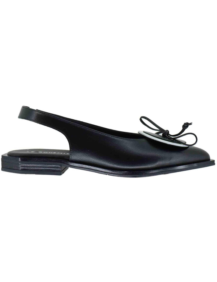 Slingback donna in pelle nera con tacco basso P14 1 Le Bohemien 