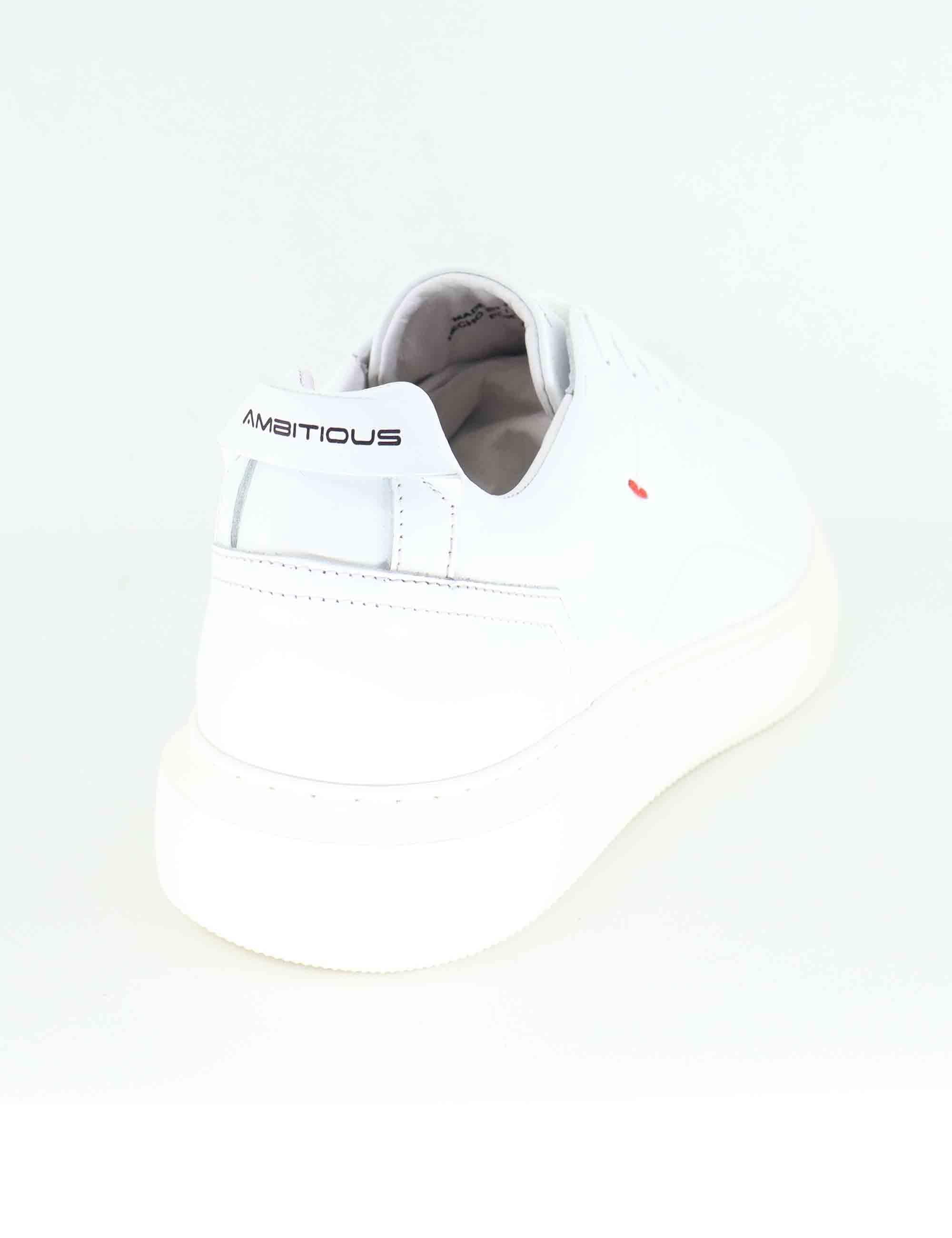 Sneakers uomo Eclipse in pelle bianca 10443A 4838AM.3 Ambitious 