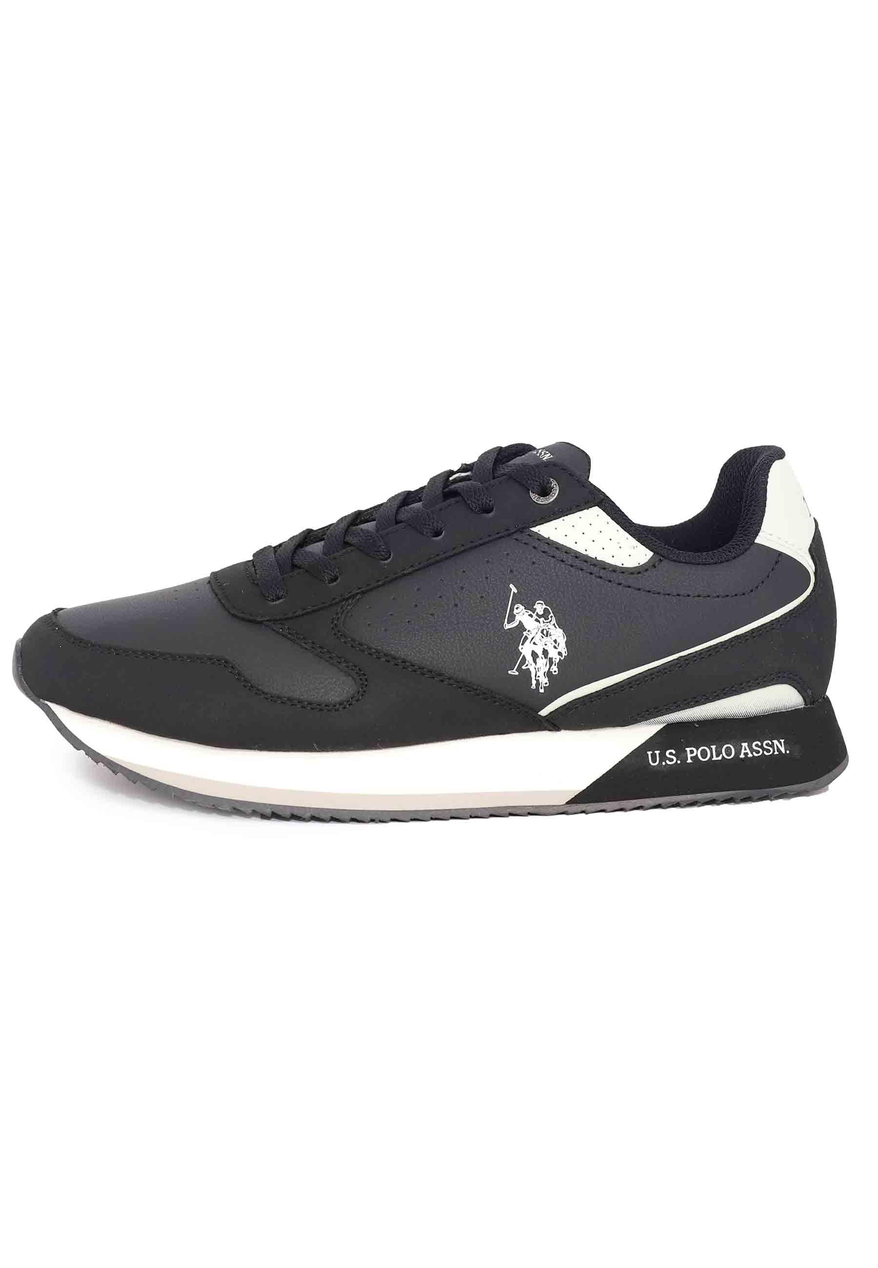 Sneakers uomo in tessuto nero NOBIL003E BLK U.S. Polo Assn. 