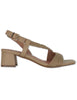 Slingback Lipe in pelle e tessuto cammello Donna 872Z94HG 94-CAMEL