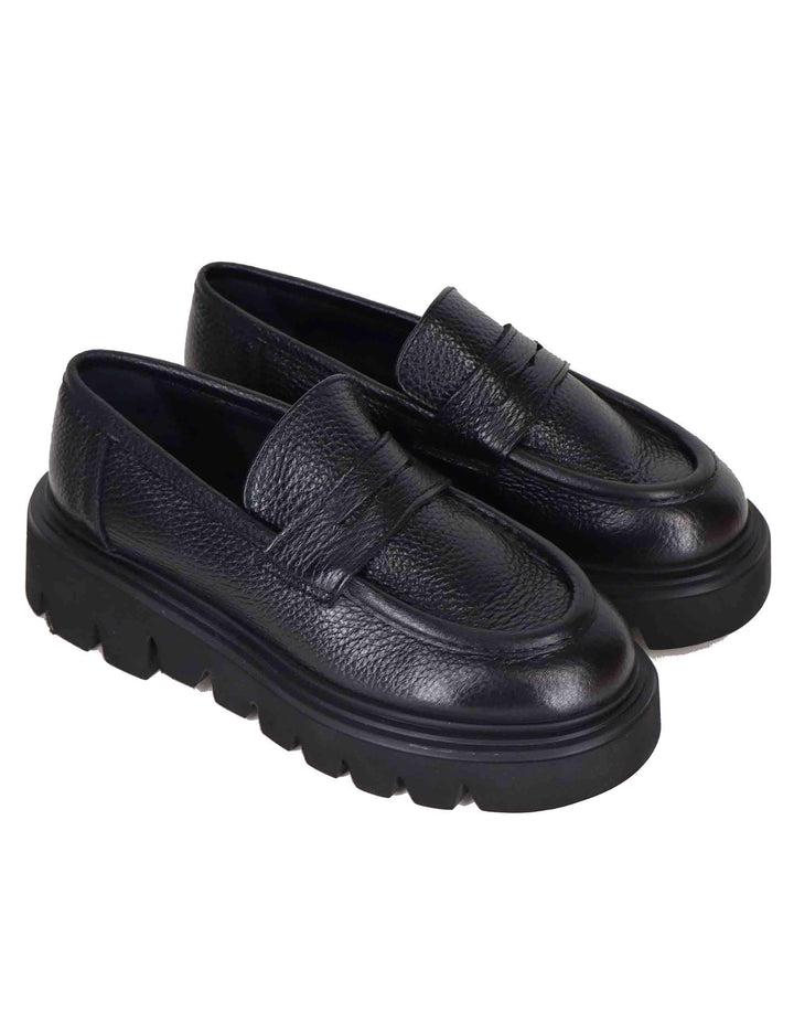 Mocassini donna in pelle nera con suola ultra light SPA110 001 Spatarella 