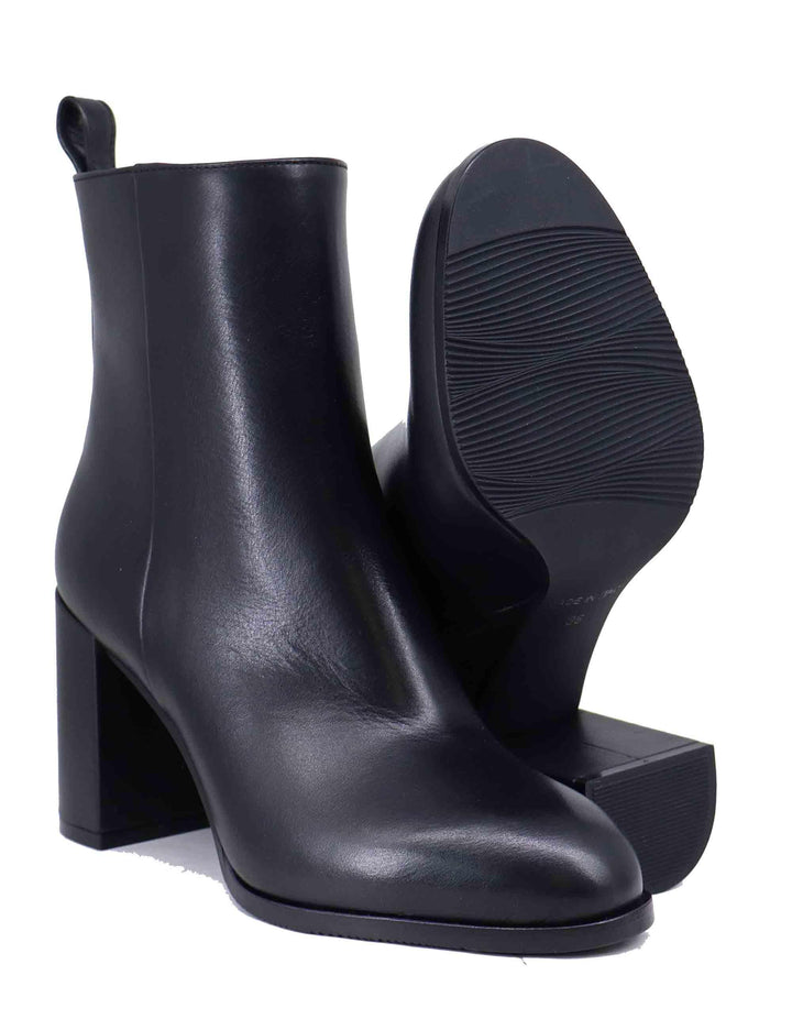 Stivaletti donna in pelle nera tacco alto SP8607 001 Spatarella 