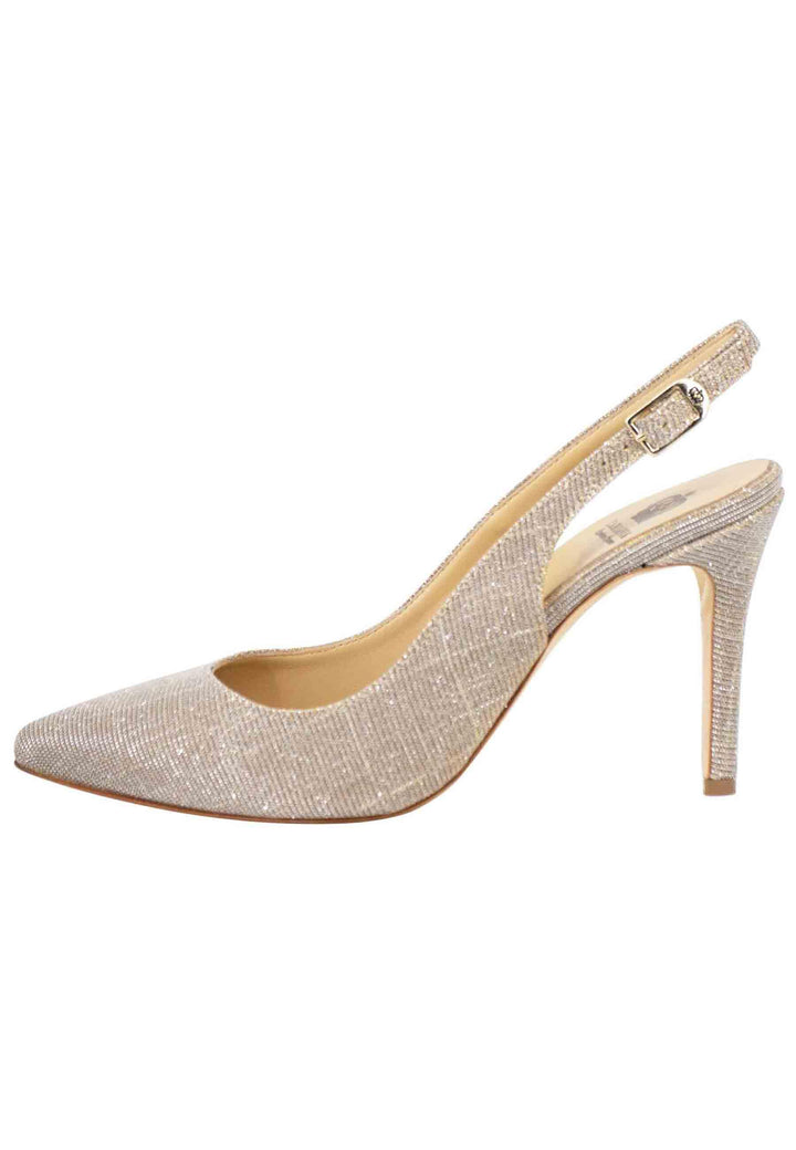 Decollete slingback donna in tessuto nude tacco alto CH2002 300 L'Arianna 