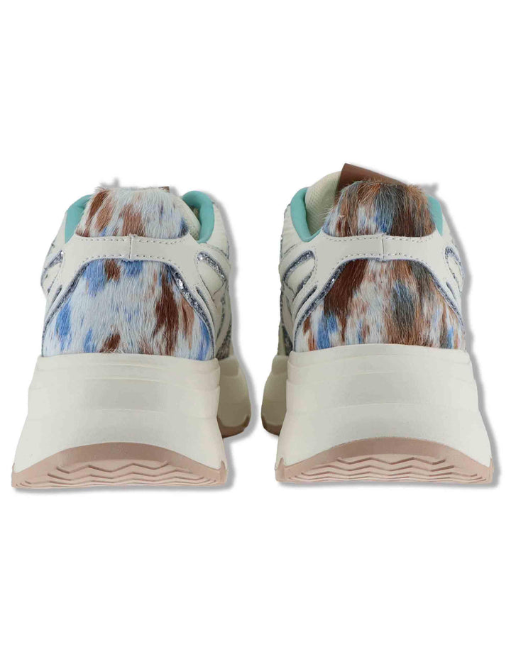 Sneakers donna Chunky in pelle e tessuto bianco con inserti a contrasto DALIA 05 Gio + 