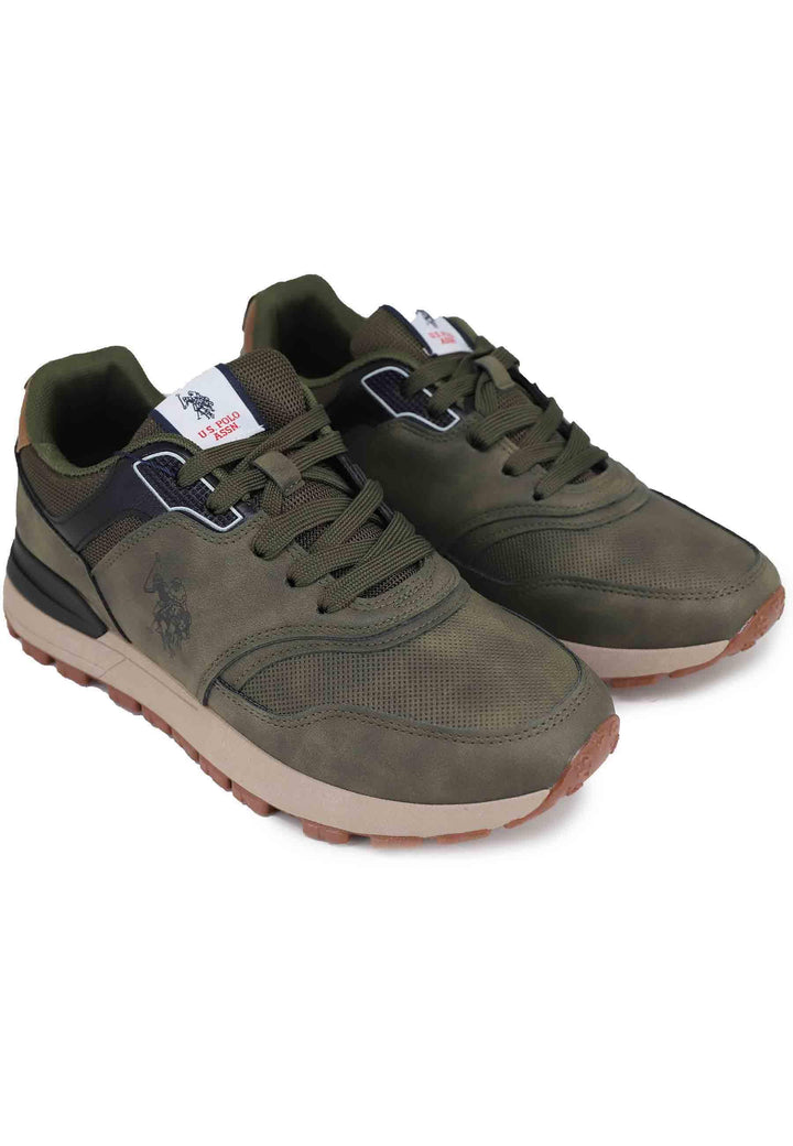 Sneakers uomo in eco pelle verde STORMY001 DGE003 U.S. Polo Assn. 