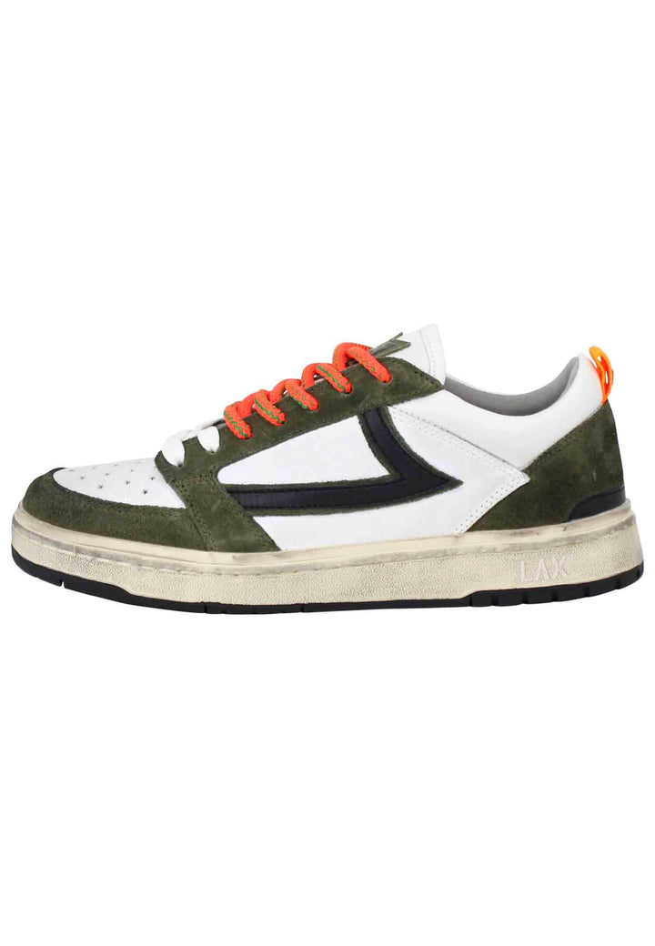 Sneakers uomo Starlight Classic in pelle bianca con riporti in pelle verde 23SHTSC008 911 HTC Los Angeles 