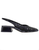 Slingback donna in pelle nera forata Donna CH2525/G 001