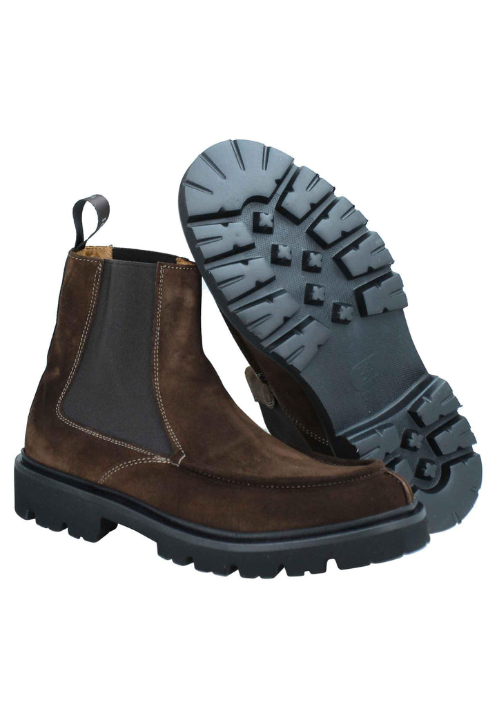 Stivaletti beatles uomo in camoscio testa di moro con vaschetta cucita MUND 31 013 Rogal's 