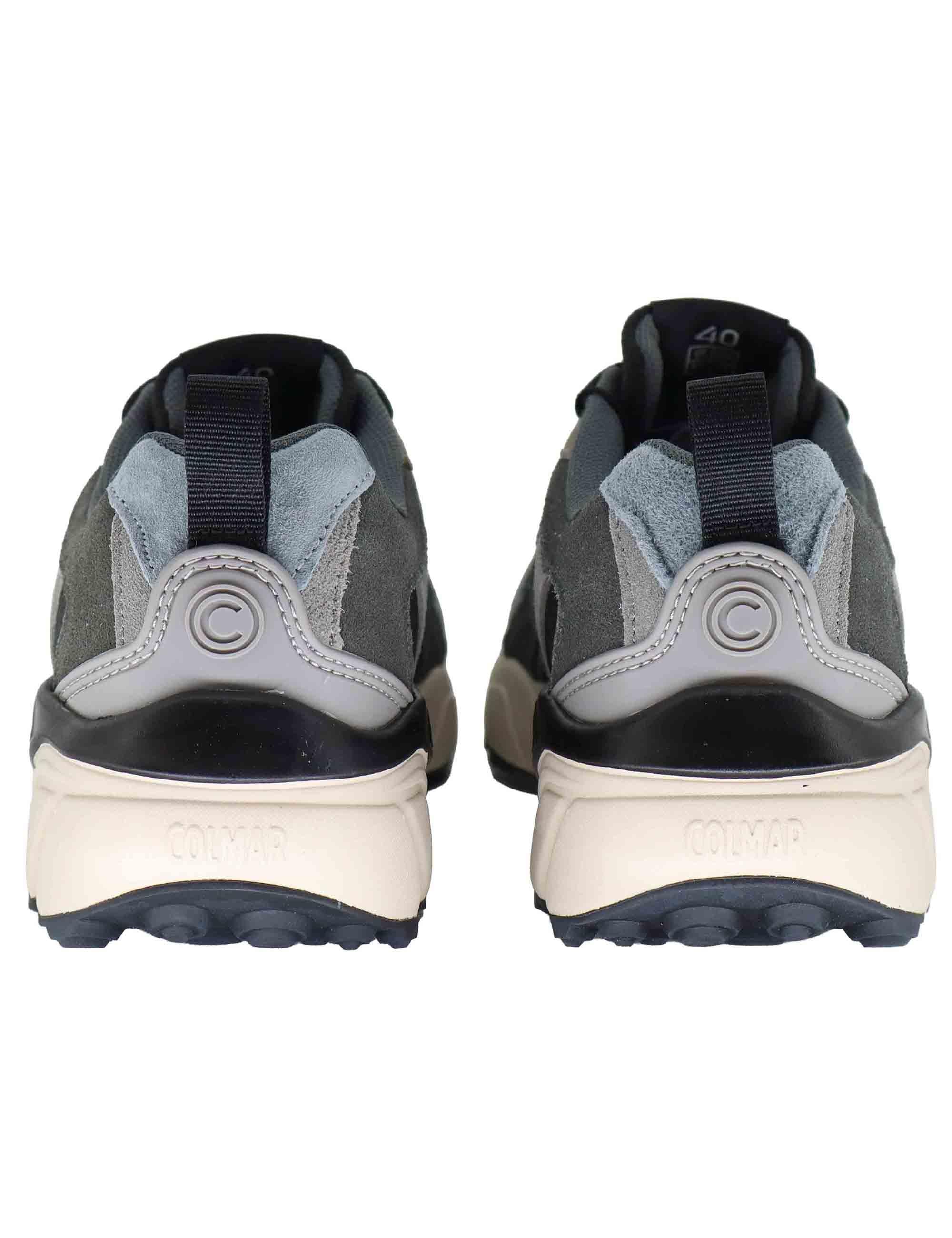 Sneakers uomo in pelle e tessuto nero con suola alta GARNER GROUNDS 066 Colmar 