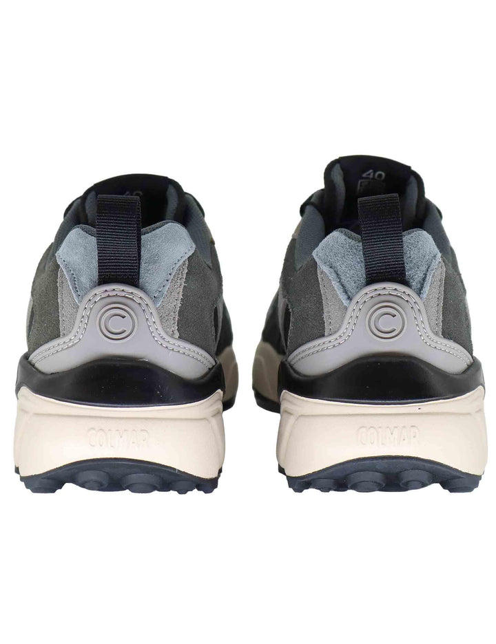 Sneakers uomo in pelle e tessuto nero con suola alta GARNER GROUNDS 066 Colmar 