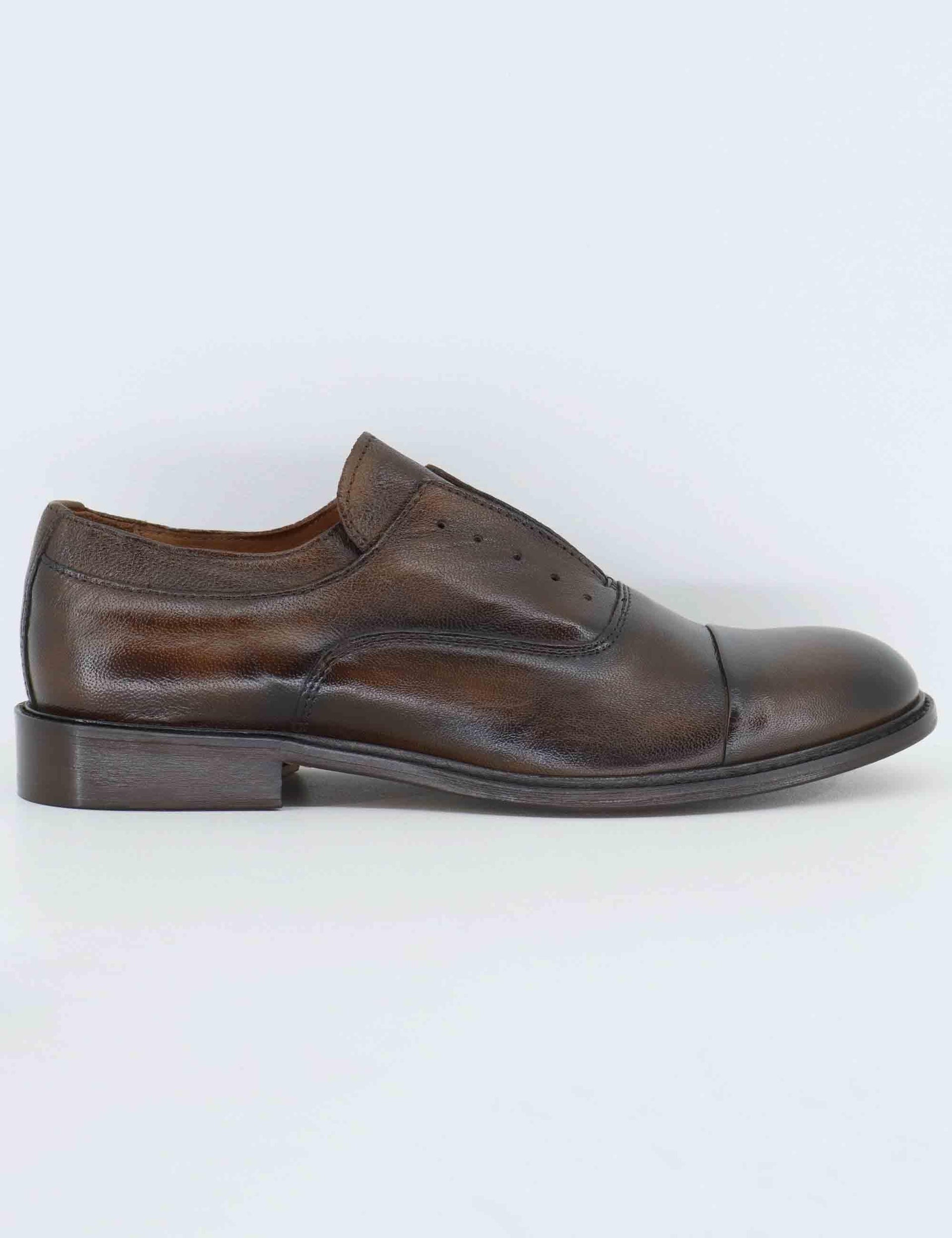 Stringate uomo in pelle marrone con suola cucita SP1715P 014 Spatarella 