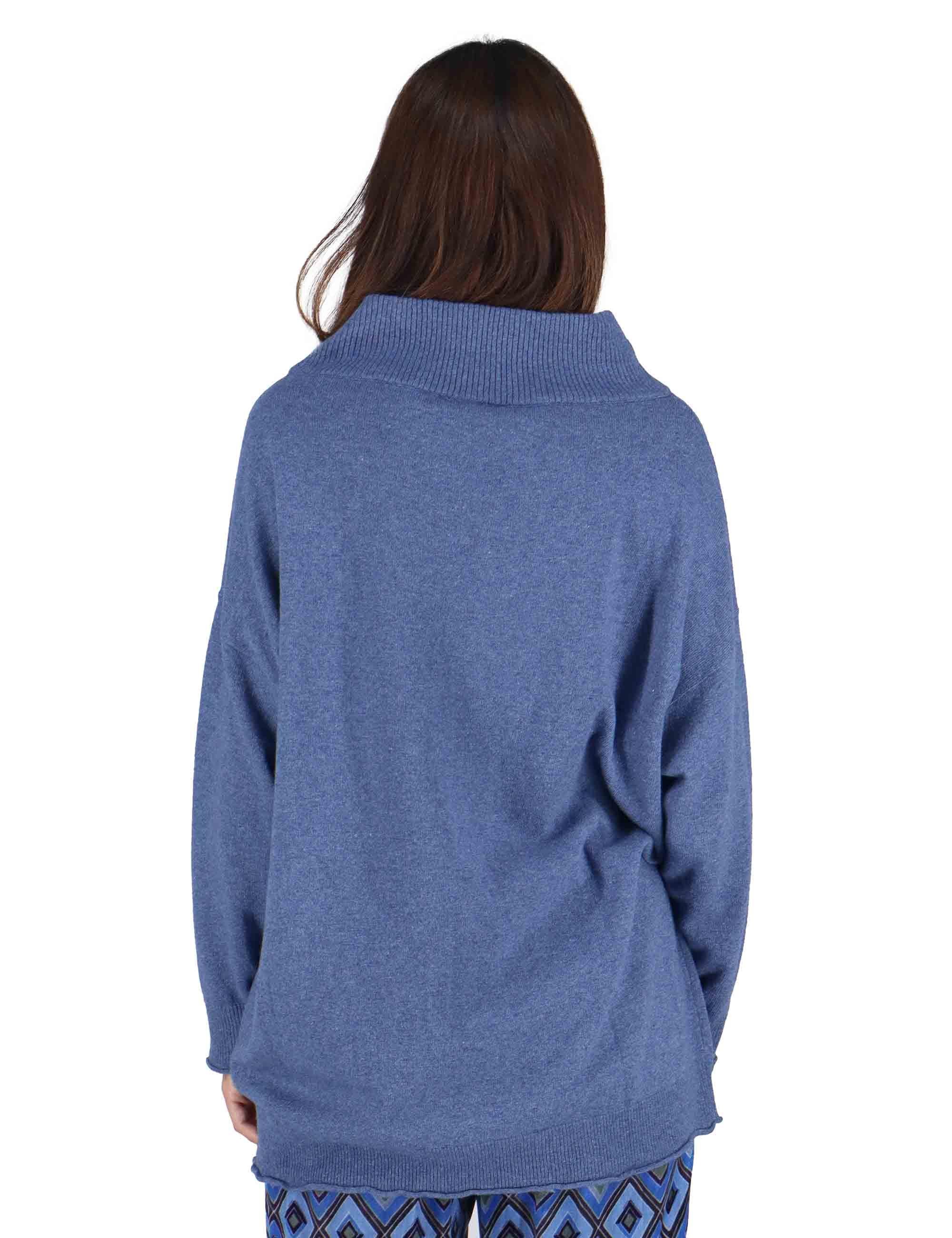 Maglioni in Lana Blu Donna 3W25-MELONE FIVE AVIO
