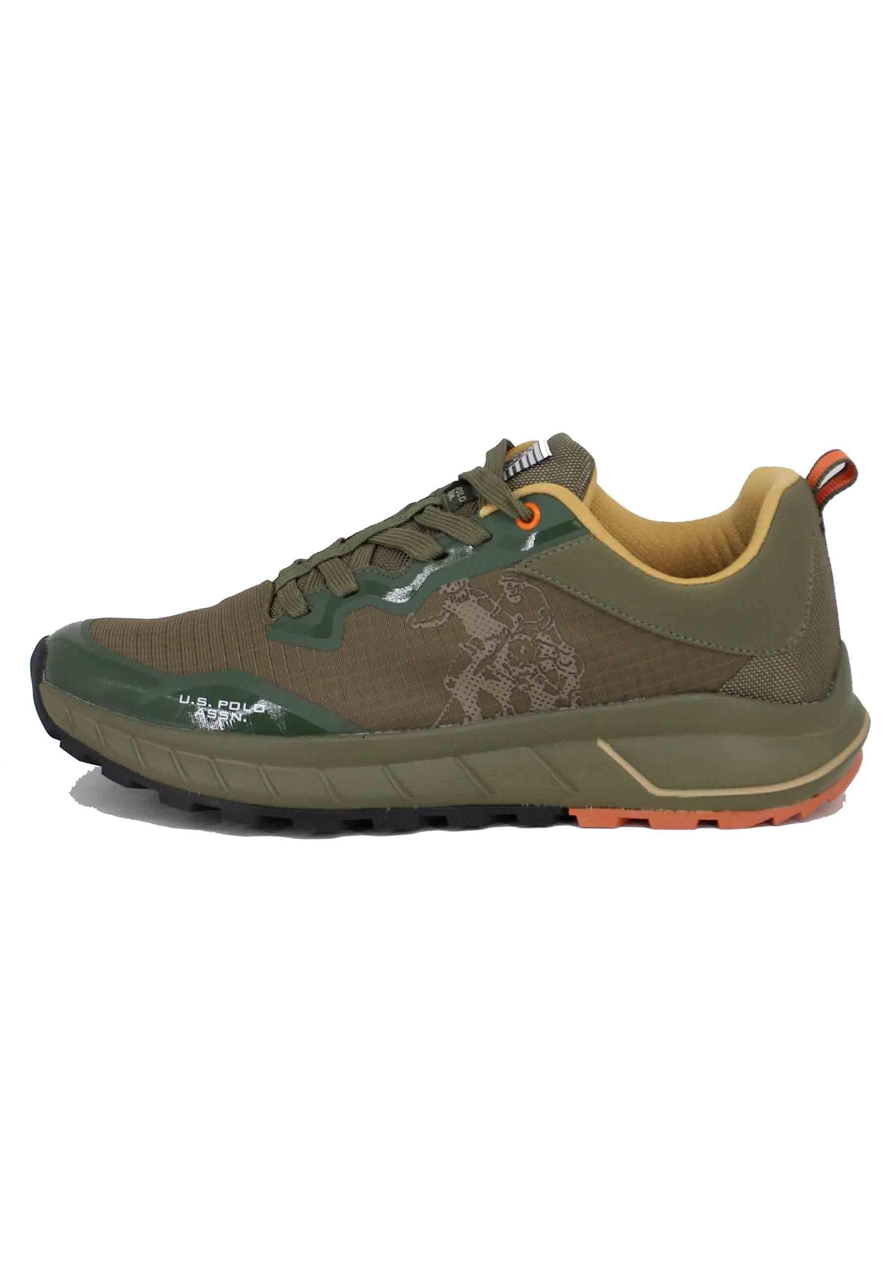 Sneakers uomo in tessuto tecnico verde SETH005 MIL U.S. Polo Assn. 
