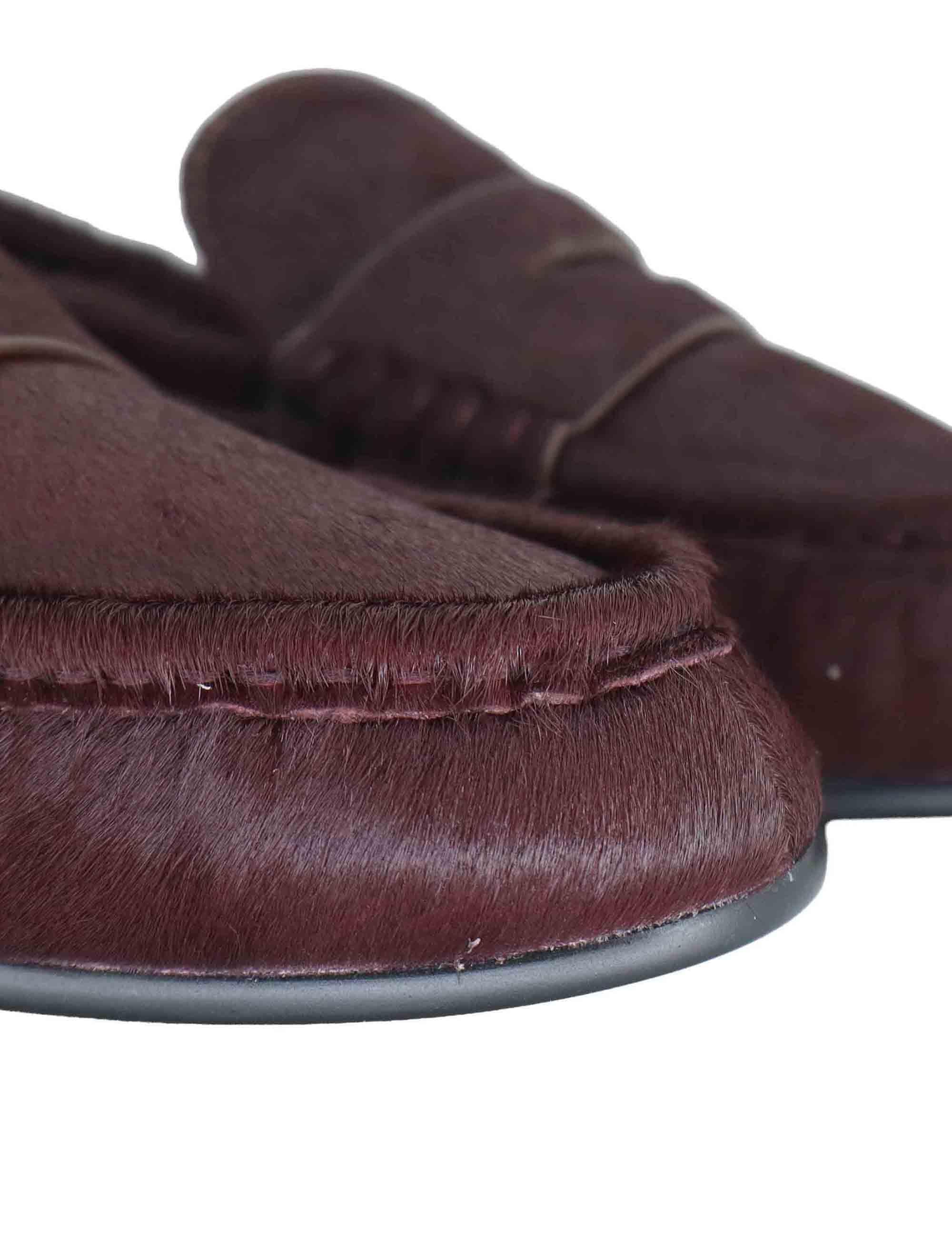 Mocassini donna in pelle bordeaux con tacco basso e suola in gomma 661Z90VK 40 Bibi Lou 