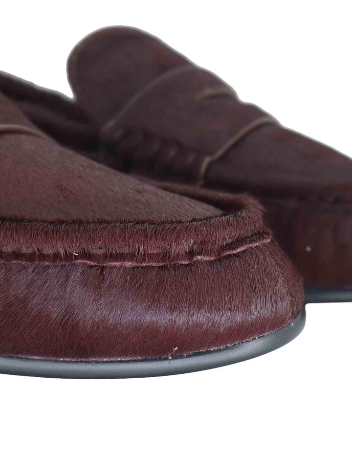 Mocassini donna in pelle bordeaux con tacco basso e suola in gomma 661Z90VK 40 Bibi Lou 