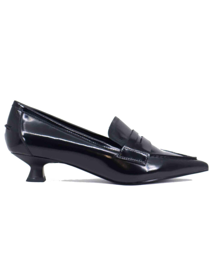 Mocassini donna in pelle nera tacco basso BI0206X 001 Bruno Premi 