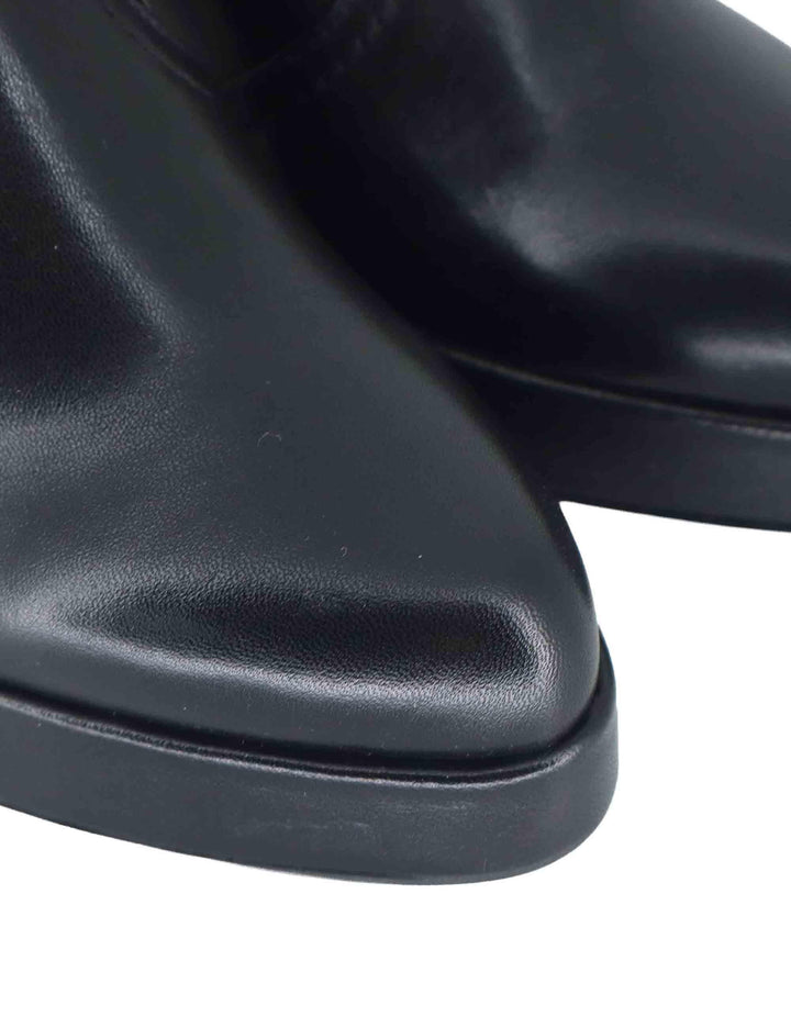 Stivaletti donna in pelle nera con tacco alto e plateau SP2347 001 Spatarella 