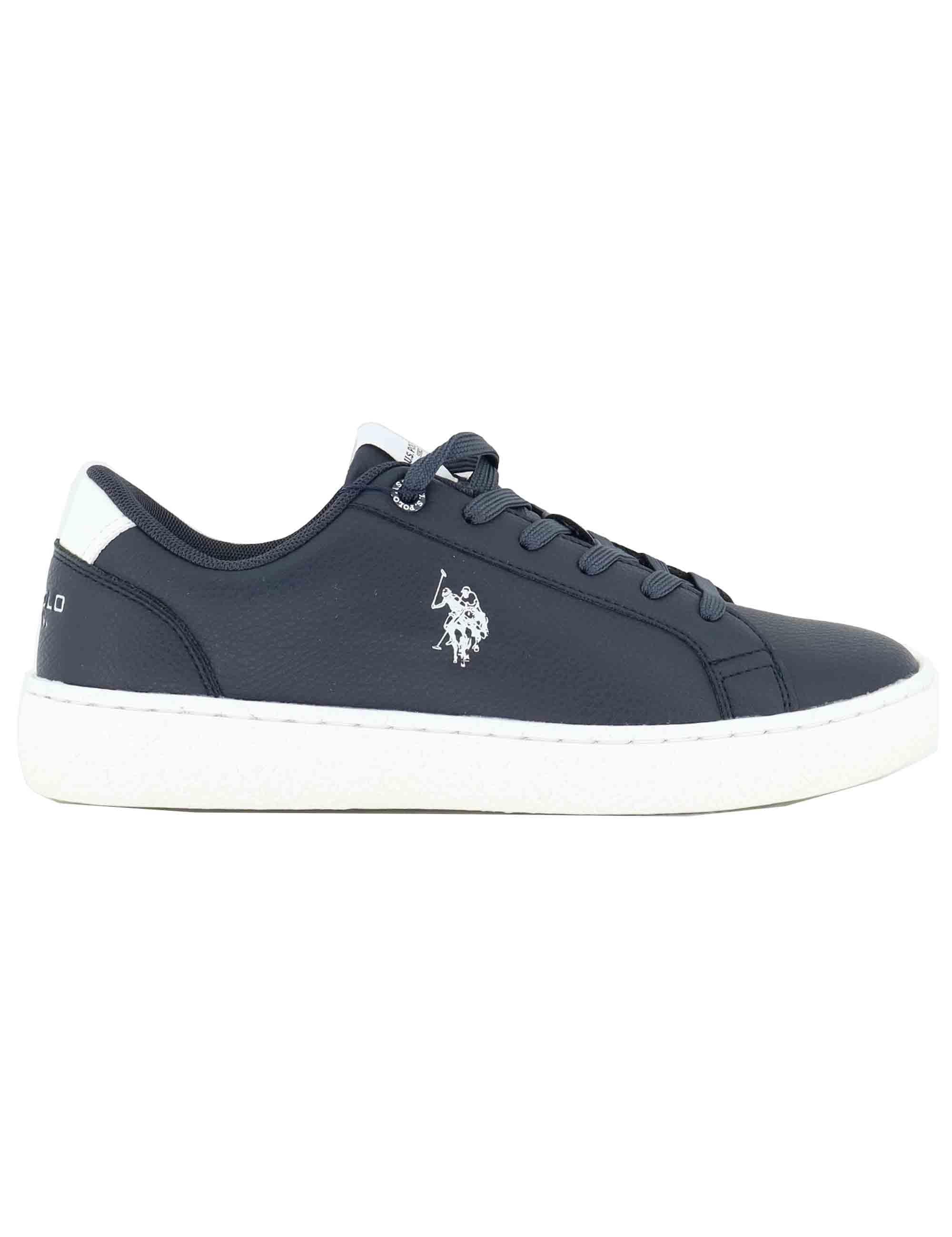 Sneakers uomo in tessuto blu con logo laterale e suola in contrasto JODIE002 DBL001 U.S. Polo Assn. 