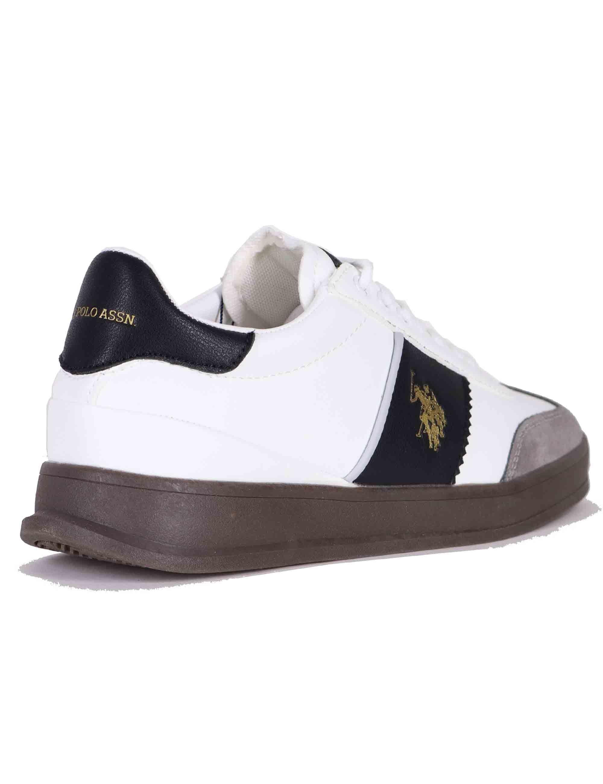 Sneakers uomo in eco pelle bianca CAMPY001M BLK01 U.S. Polo Assn. 