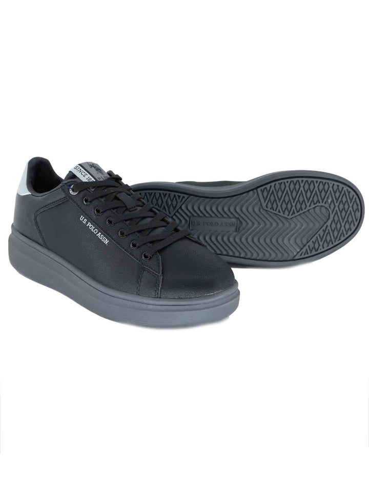 Sneakers uomo in tessuto nero con logo laterale e suola alta CODY013 BLK-LGR02 U.S. Polo Assn. 