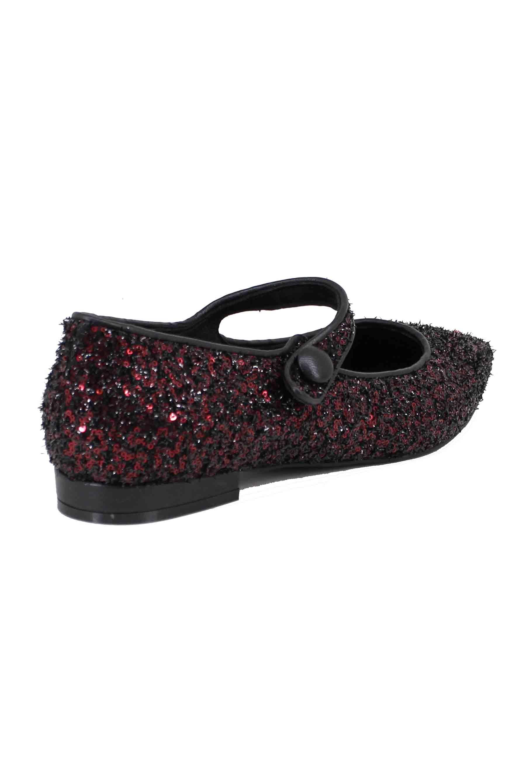 Ballerine donna in tessuto glitter rosso 2029 017 illogica 