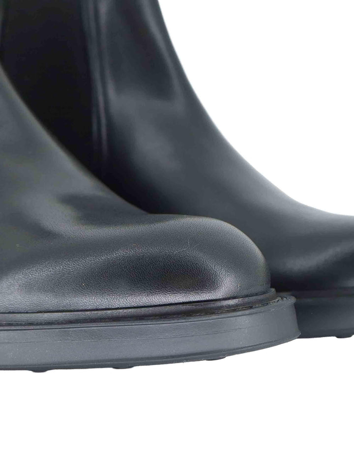 Stivaletti uomo in pelle nera con suola in gomma 14052 6583AM.1 Ambitious 