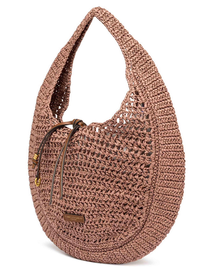 Borse donna Nefeli monospalla in paglia nude con chiusura cordoncino BS11954 COMM STR-CRCH 7752 Gianni Chiarini 