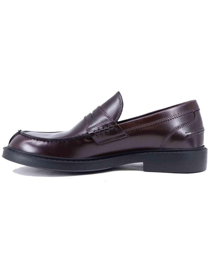 Mocassini uomo in pelle lucida bordeaux 22937 D-VP1B Antica Cuoieria 