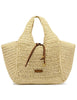 Tote bag Nefeli in rafia naturale con cordoncino Donna BS11953 COMM STR-CRCH 850