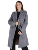 Cappotti Double Wool in lana grigia e beige Donna JB539020276 21B12