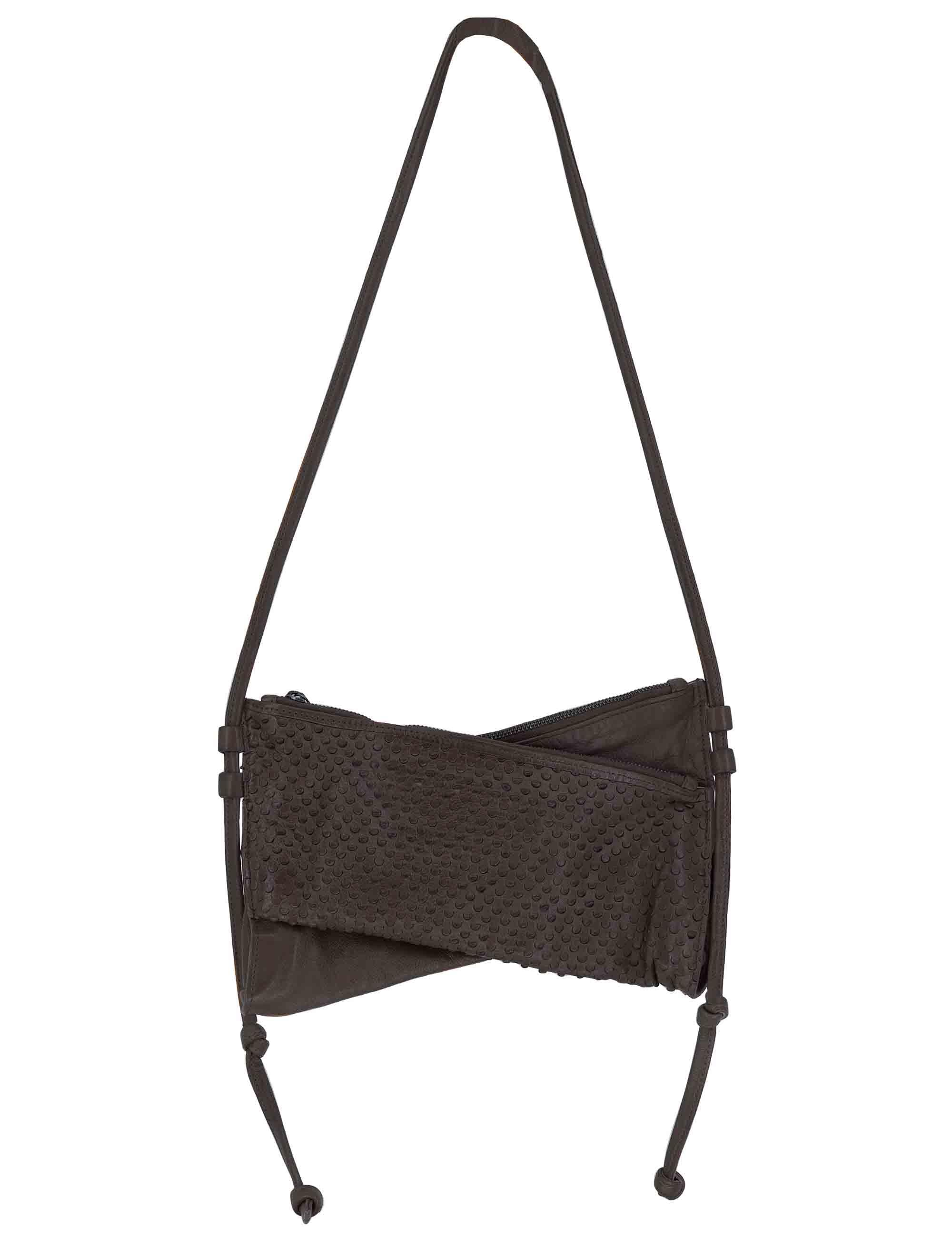 Borse a tracolla donna in pelle forata grigia con tracolla regolabile RBS1005 745 Rehard 