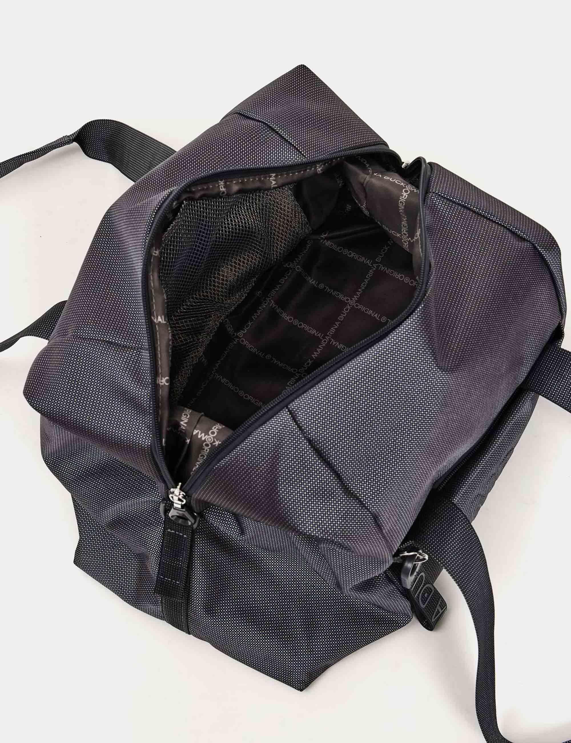 Borsoni MD20 in tessuto grigio con manici e tracolla 9,8x15,7x7,9 cm P10QMB01 465 Mandarina Duck 