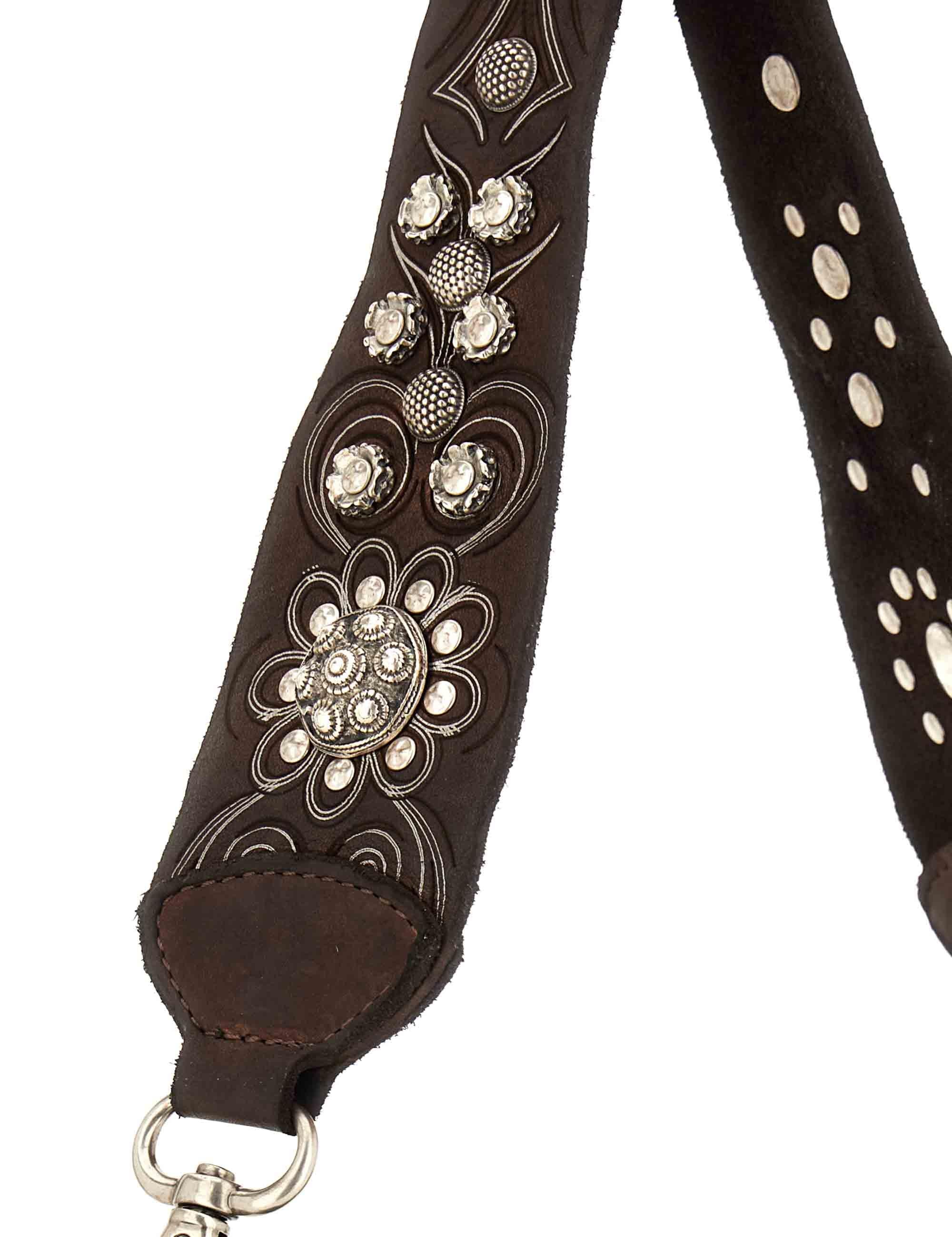 Borse donna Beth in pelle testa di moro intrecciata con tracolla borchiata C043760ND X0019 C1501 Campomaggi 