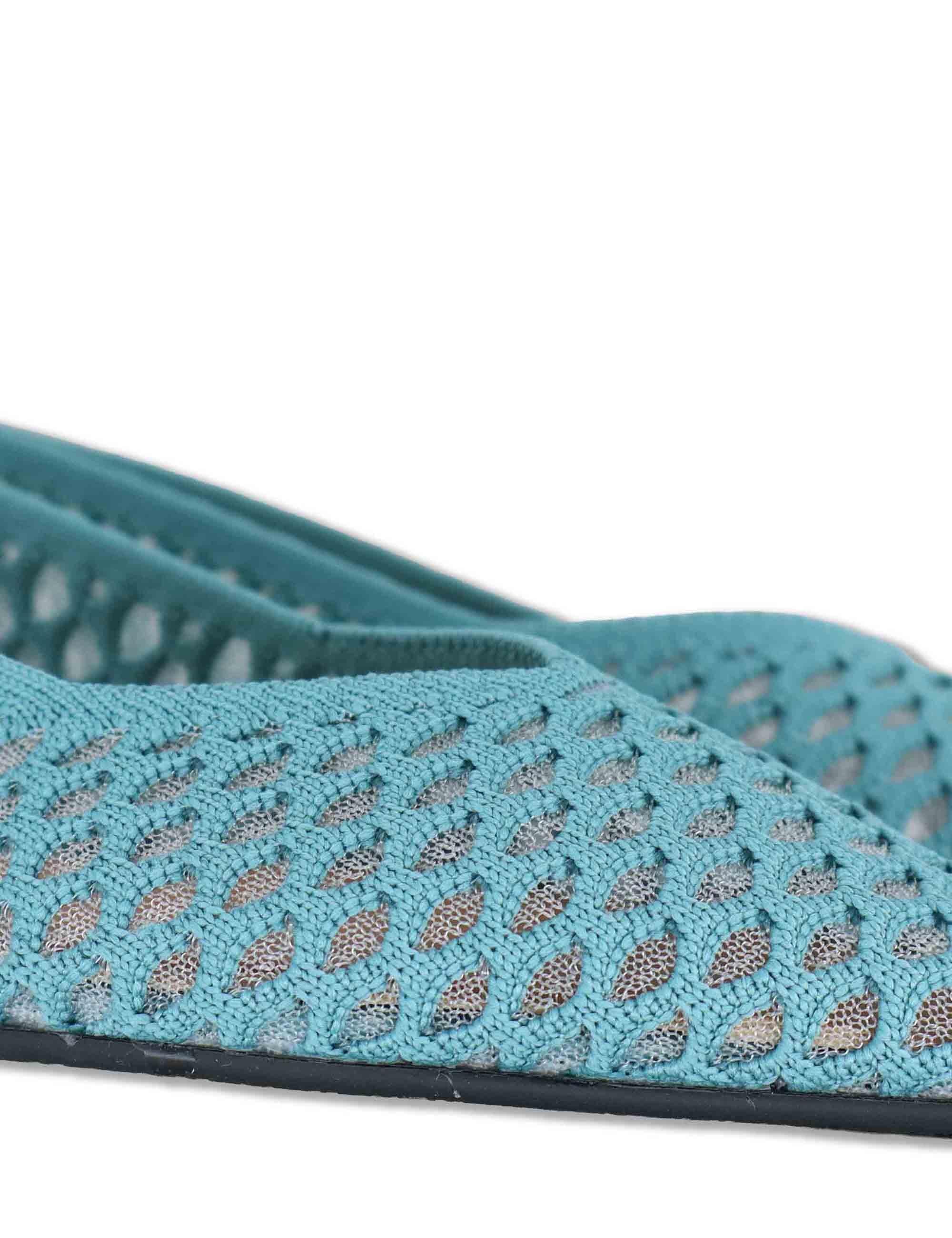 Decollete slingback in rafia celeste con tacco basso e punta a punta 75050 67-37 Miss Elastic 