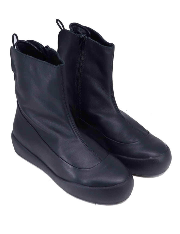 Stivaletti sneakers donna in pelle nera KEEPS 001 Andia Fora 