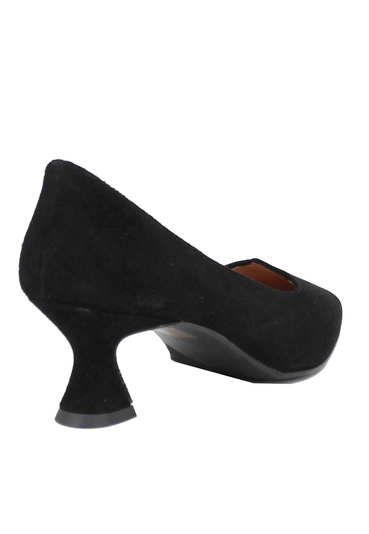 Decollete donna in camoscio nero con scollo a cuore SPK2103 001 Spatarella 