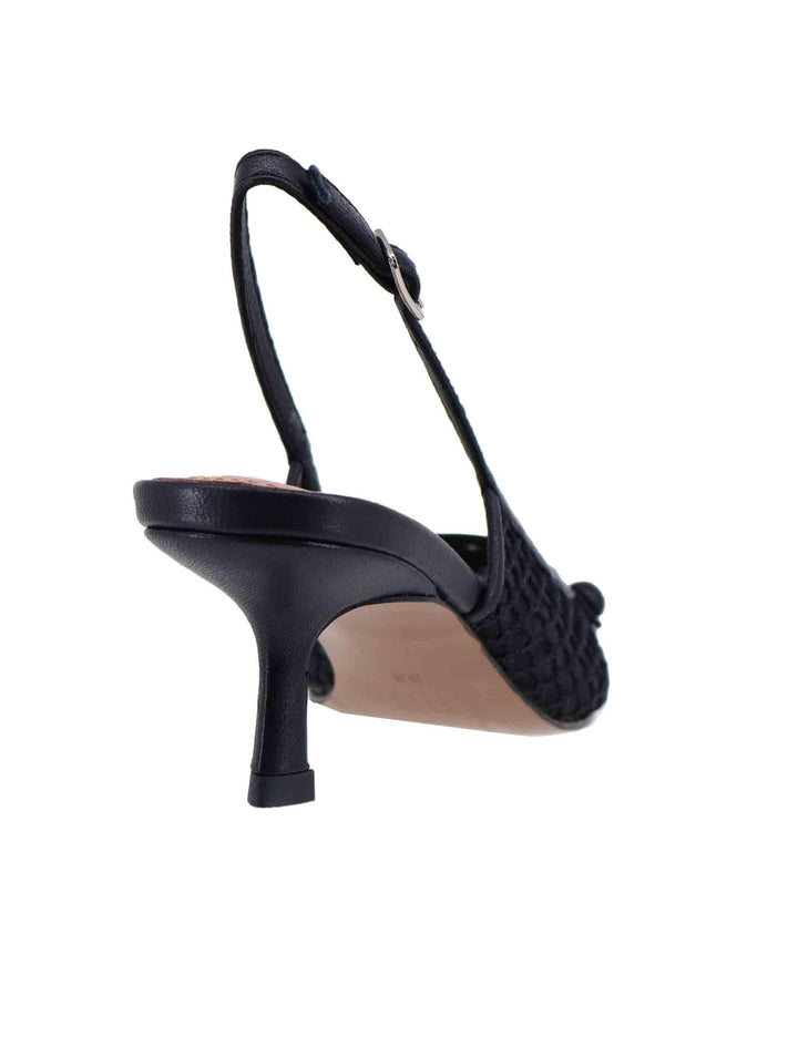 Slingback donna Xaia in rete nera con tacco basso 627Z78VK 001 Bibi Lou 