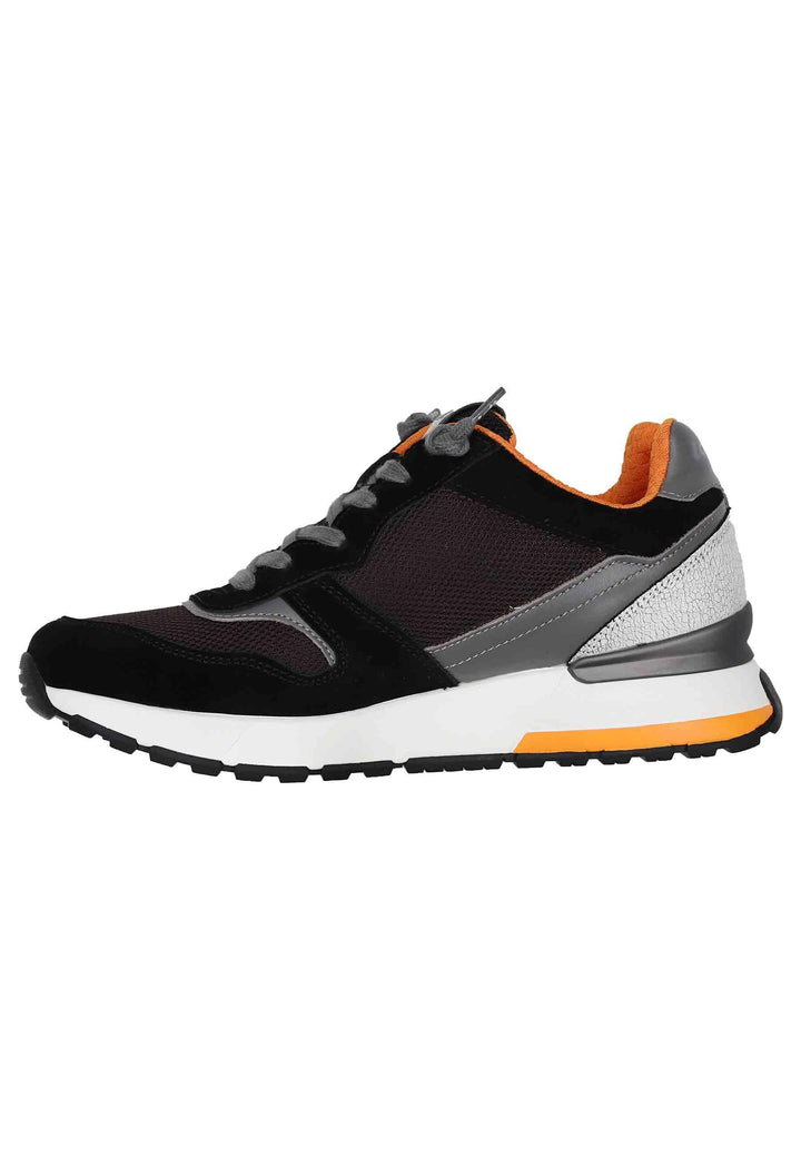 Snekaers uomo in pelle e tessuto nero tokyo ginza 220334 7IL Lotto Leggenda 