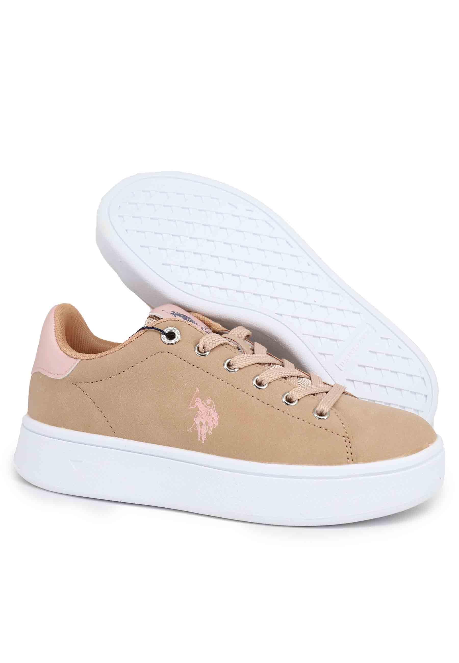 Sneakers donna in ecopelle nude MARAYA001B NUD001 U.S. Polo Assn. 