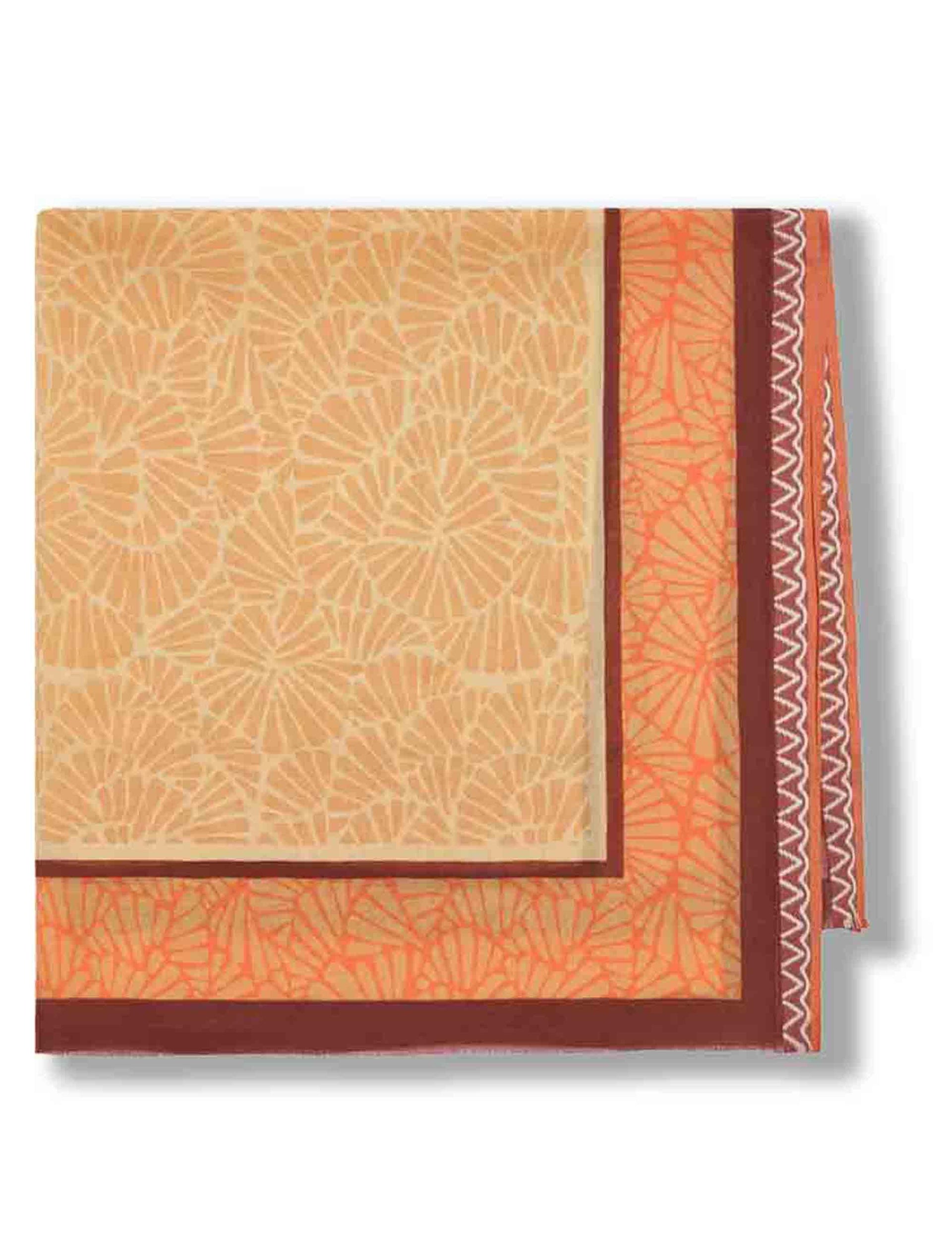 Foulard donna Collection Print in cotone arancione stampato IR002410216 B1304 Maliparmi 
