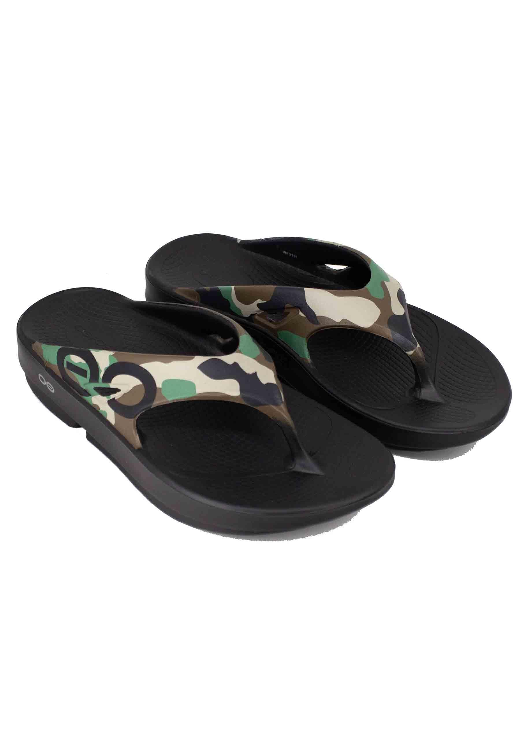 Sandali infradito uomo in morbida spuma con stampa camoufalge Ooriginal 1001WDCAMO Oofos 