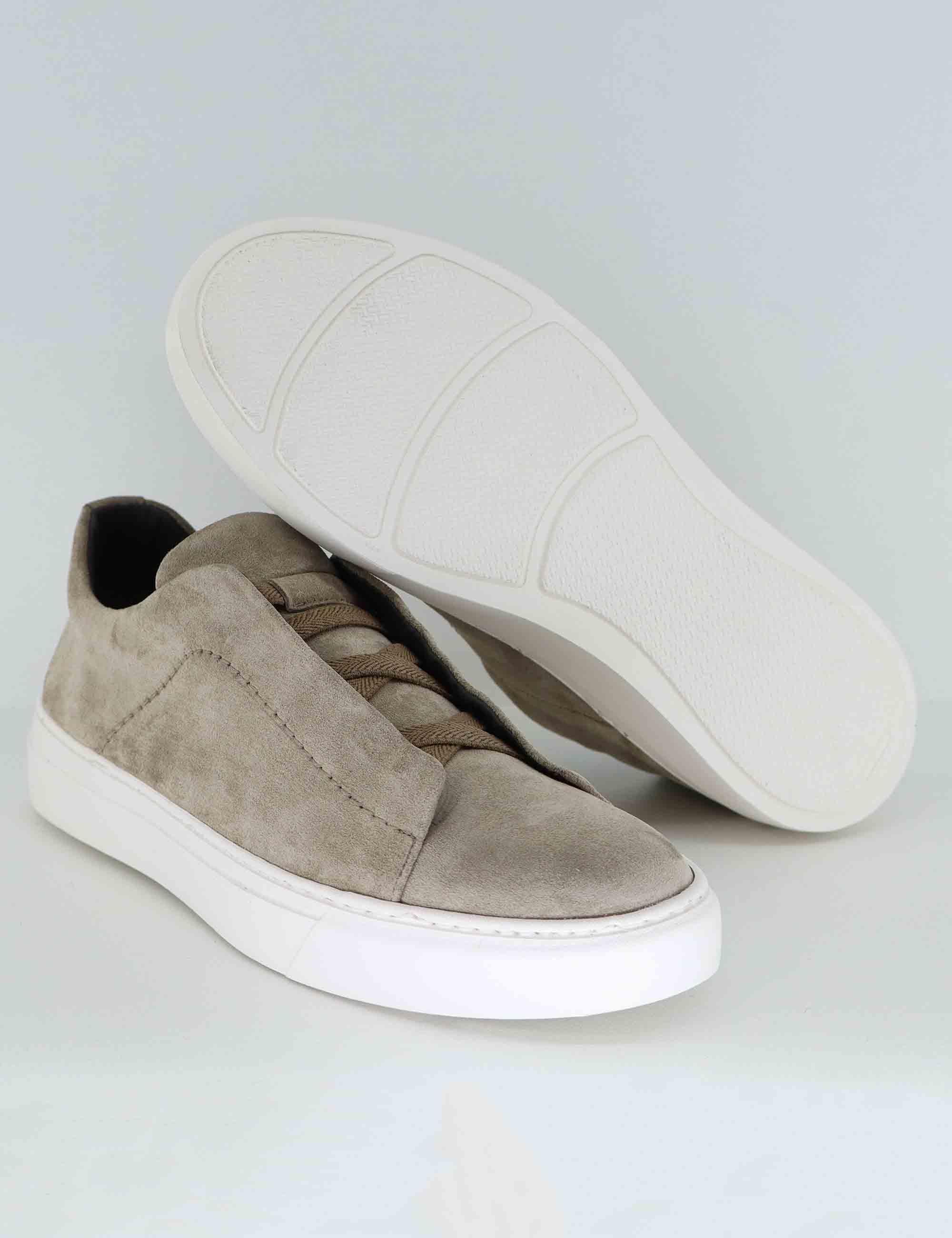 Sneakers uomo in camoscio taupe SP9626 032 Spatarella 