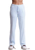 Pantalon femme Diamond en velours bleu ciel avec strass, modèle VEJH70047WPF J11.