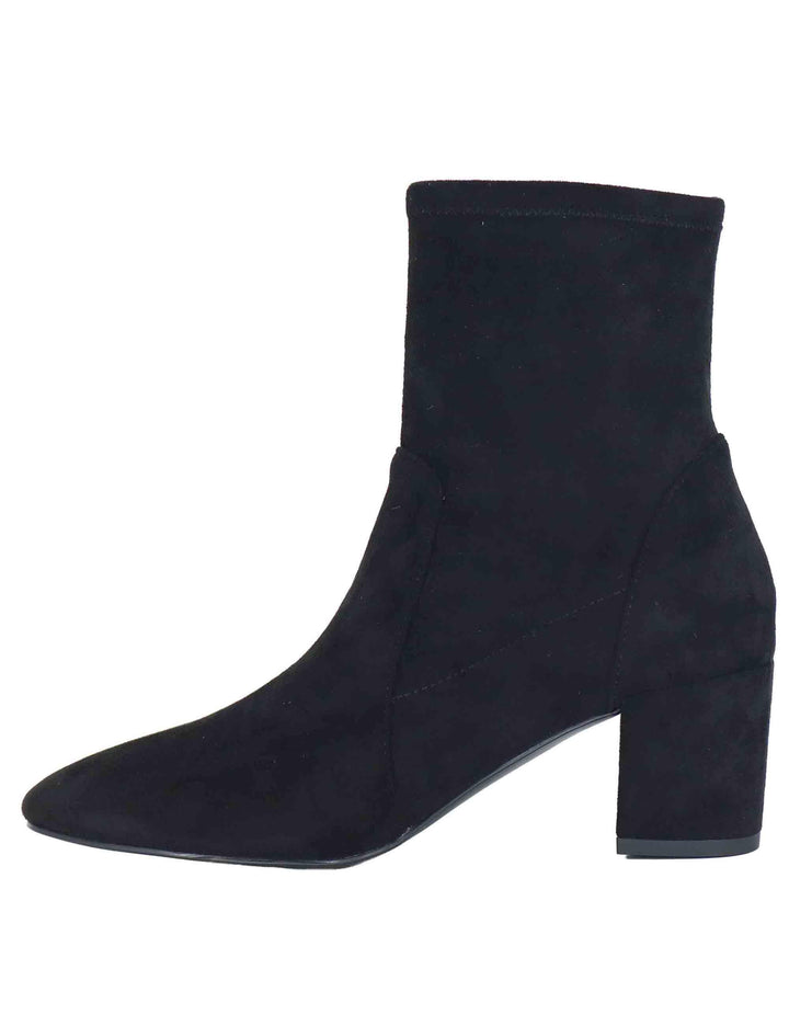 Stivaletti donna in tessuto elasticizzato nero con tacco medio 506T82VK 03 Bibi Lou 