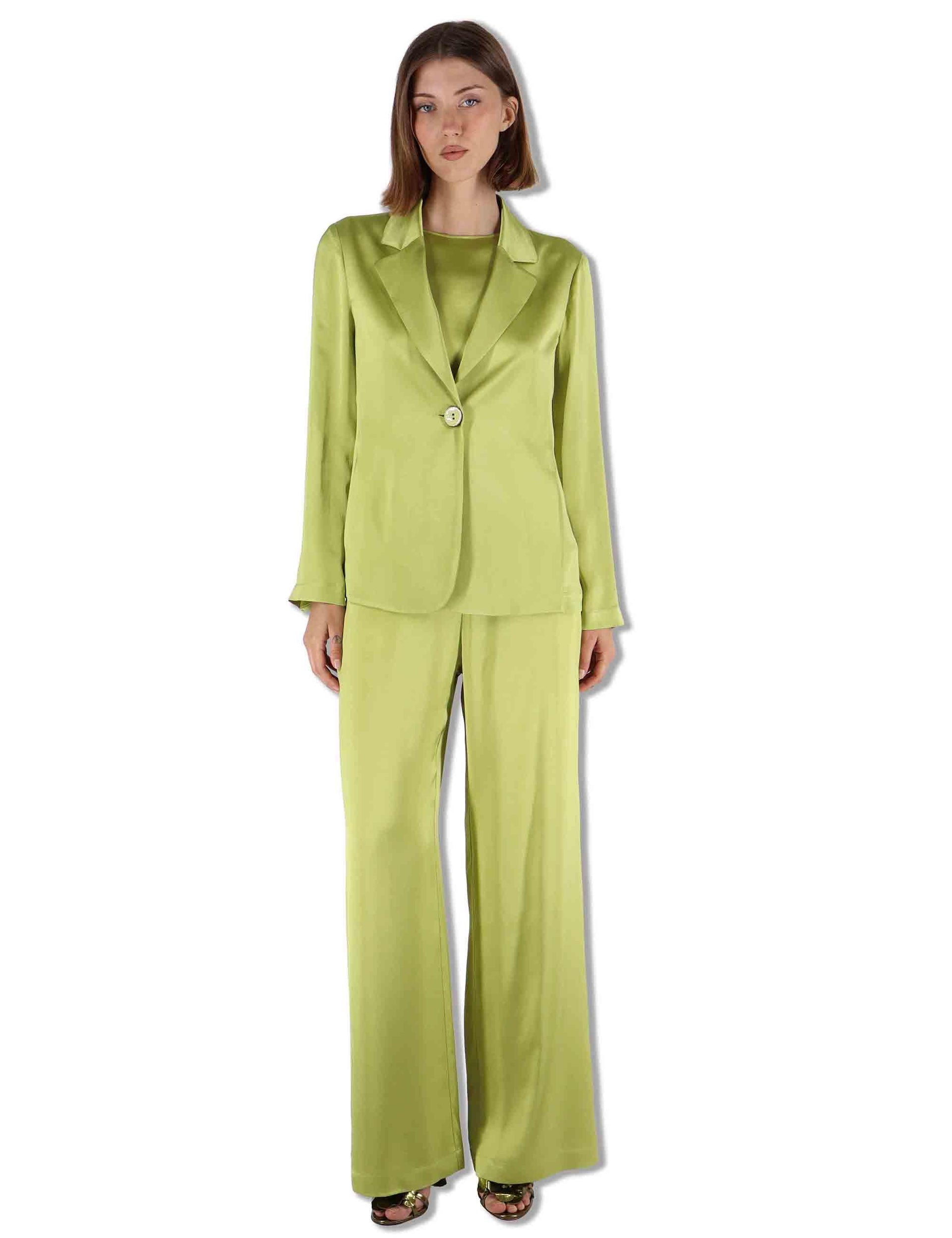 Giacche donna Shiny in cady verde monopetto JD648250631 60109 Maliparmi 