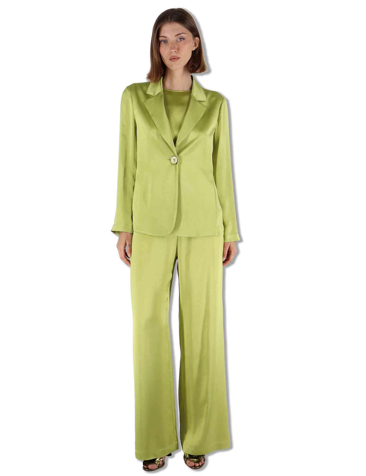 Giacche donna Shiny in cady verde monopetto JD648250631 60109 Maliparmi 