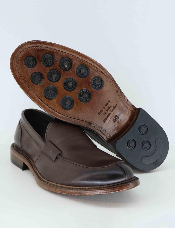 Mocassini uomo in pelle marrone SP6561 014 Spatarella 
