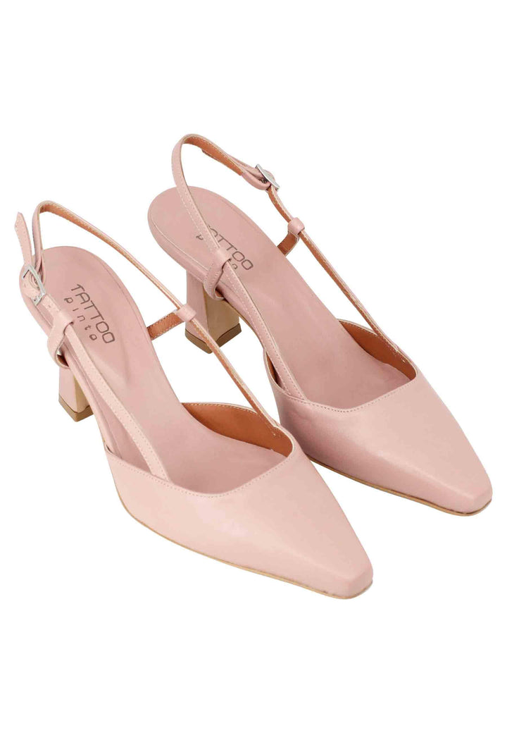 Decollete slingback donna in pelle rosa con tacco alto MAIA 1 033 Tattoo 